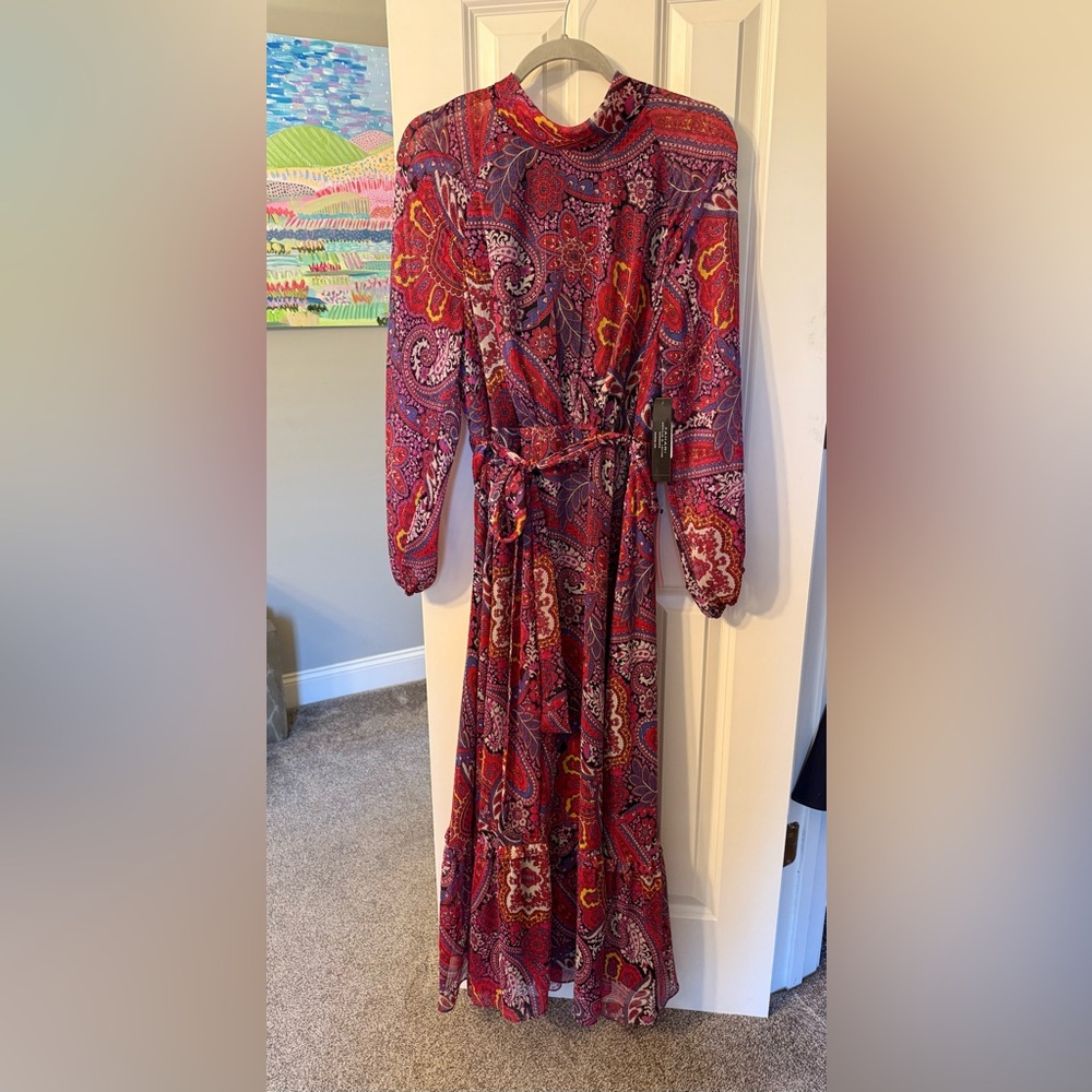 Tahari Paisley Dress Size 14 NWT